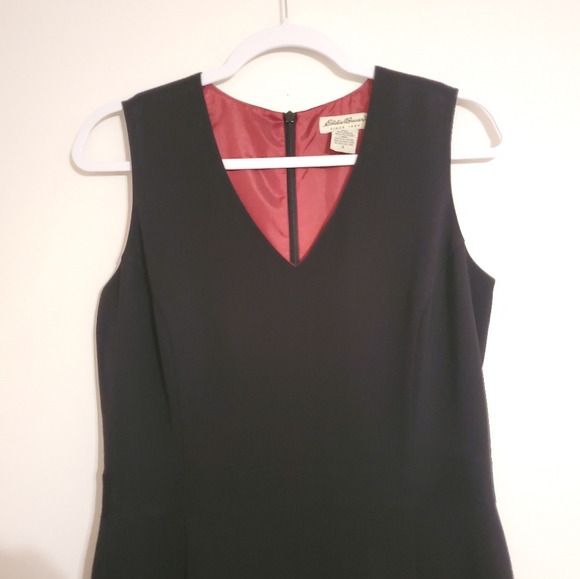 Eddie Bauer Black V Neck Sheath Dress - Picture 2 of 8